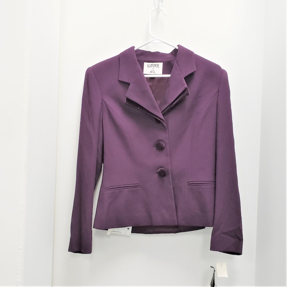 Purple KASPER For XL Womens Dress Blazer